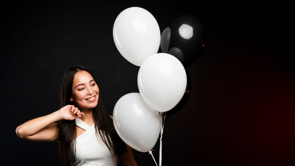 party theme black and white